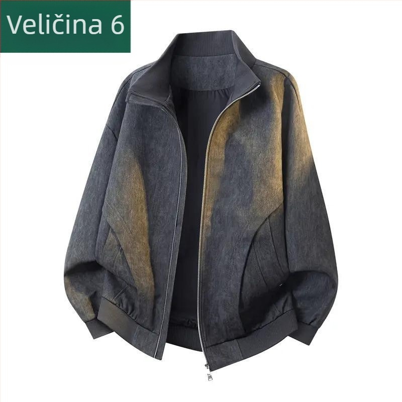 Muška Detroit jakna – američki casual workwear, labav kroj, stojeći ovratnik, jesen 2025