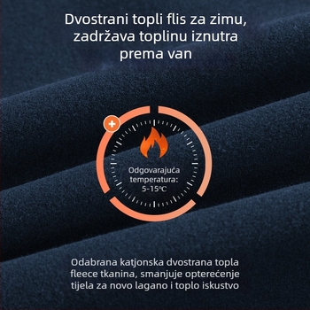 Muški topli prsluk bez rukava, dvostrani baršun, Slim Fit, zimski osnovni sloj, jednobojan, poliester 93.4% i spandeks 5.7%