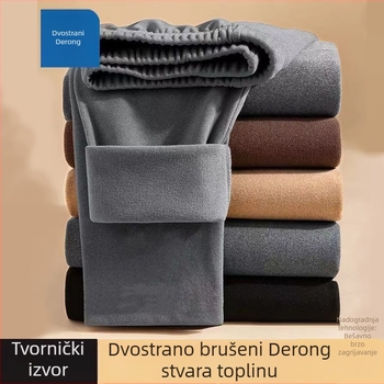 Muške termalne hlače s flis podstavom, kašmir-svilena smjesa