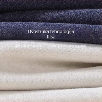 Muške termo hlače s flis podstavom, debela poliester tkanina, oblikovanje tijela i topli temeljni sloj
