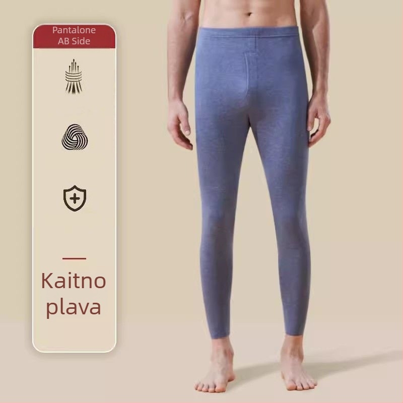 Muške termo hlače s flis podstavom, debela poliester tkanina, oblikovanje tijela i topli temeljni sloj