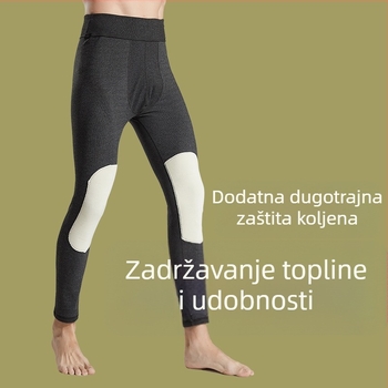 Muške krojene hlače s katjonskom tkaninom, velur unutrašnjost, zaštita struka i koljena, oblikovanje tijela, ekstra debela 301–350 g/m²