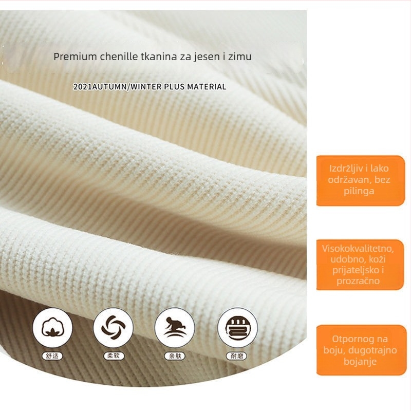 Trudničke hlače Chenille sa širokim krojem, podstavljene fleeceom za toplinu, srednje debljine, visoka elastičnost, udoban kroj