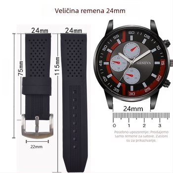 HLD silikonski remen za sportske satove — minimalistički, svestran stil, vodootporan i otporan na prašinu, kompatibilan s Apple, Garmin i Huawei satovima