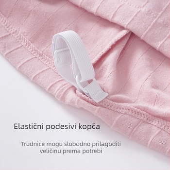 Trudničke gaćice s visokim strukom i podrškom za trbuh, prozračni pamuk 90–95%, jacquard tkanina, pamukova podstava