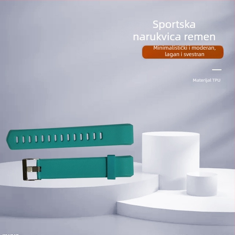 Kaiš za sat – TPU guma, za 115PLUS, prilagodljiva veličina sučelja, kopča s iglom, moderan stil