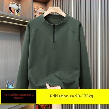 Korejskog stila, slobodan kroj, dugi rukavi, jednobojna poliester majica, 96% poliester