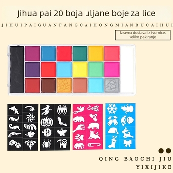 Paleta ulja za bojanje tijela za Halloween scensku šminku, spremna za dar, pakiranje u jednoj kutiji, pribor za akvarel