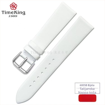 Remen za sat TimeKing, Napa koža teleća, svilen uzorak, mat završetak, minimalistički lagani luksuz stil