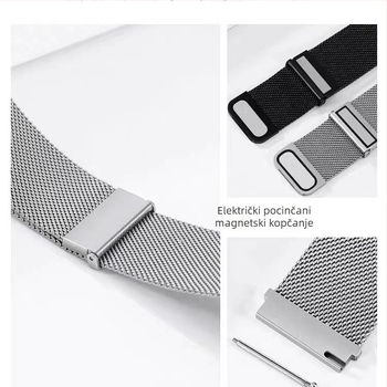 Milanese remen od nehrđajućeg čelika s dvostrukim magnetnim zatvaračem za Huawei GT3/GT2