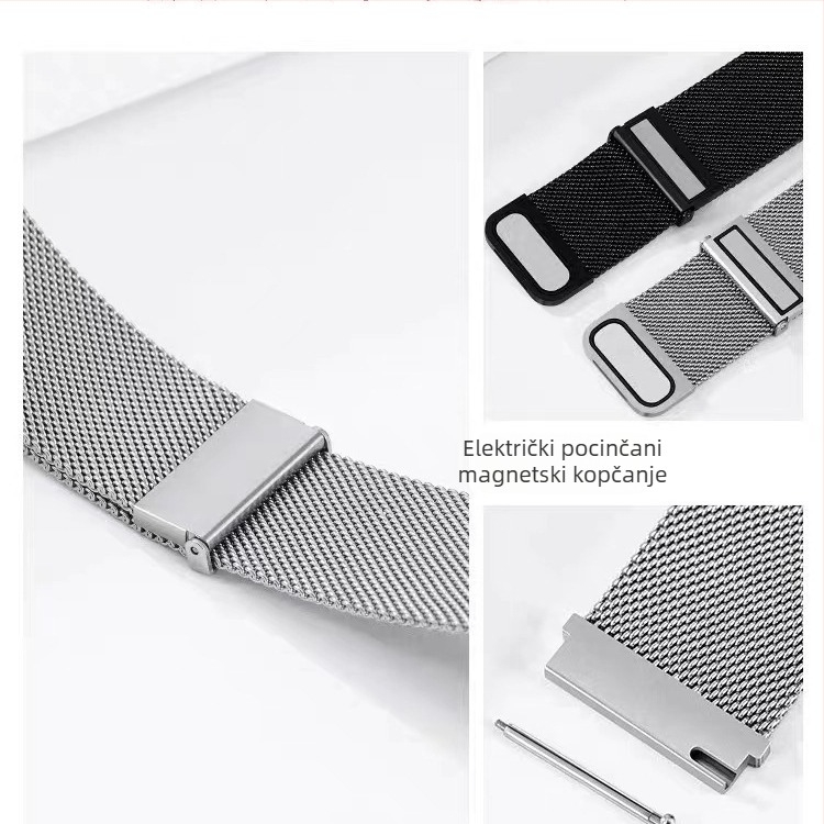 Milanese remen od nehrđajućeg čelika s dvostrukim magnetnim zatvaračem za Huawei GT3/GT2