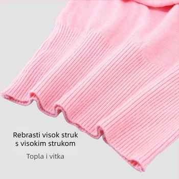 Cuulrite cool series odrasli plesni top – topao pleteni dugi rukav, za balet, latino i etnički ples, jesen-zima; 100% akril