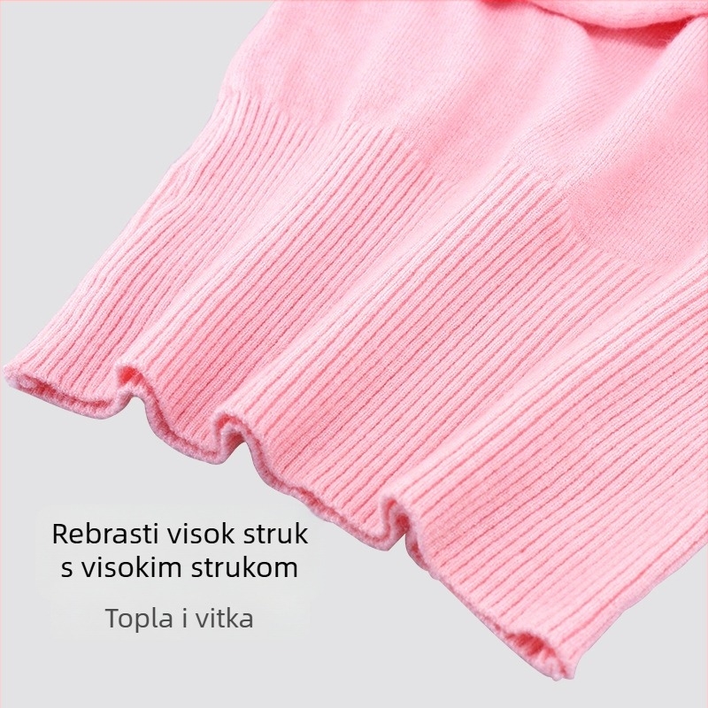 Cuulrite cool series odrasli plesni top – topao pleteni dugi rukav, za balet, latino i etnički ples, jesen-zima; 100% akril