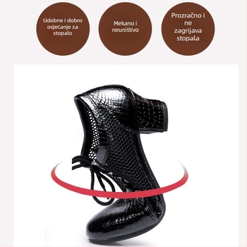 Ženske plesne cipele – Latinski ples, prozračene, srednja potpetica, gornji dio od umjetne kože, potplat PU