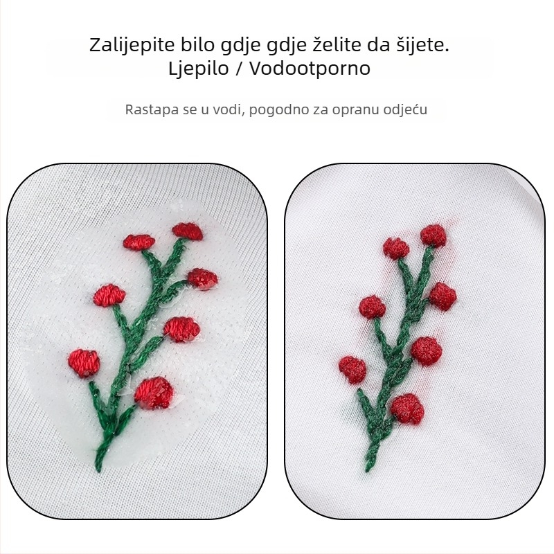 Majica od chenille i spandexa, polo ovratnik, izvezeni detalji, rukavi princeze