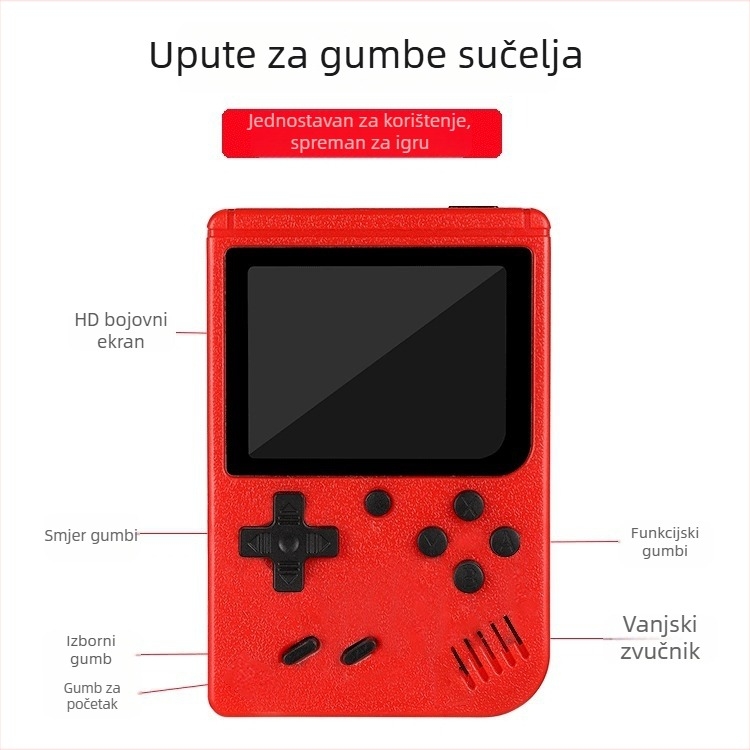 Ai Zero Road prijenosna gaming konzola - ugrađena memorija, USB sučelje, AV izlaz, podrška za 2 igrača