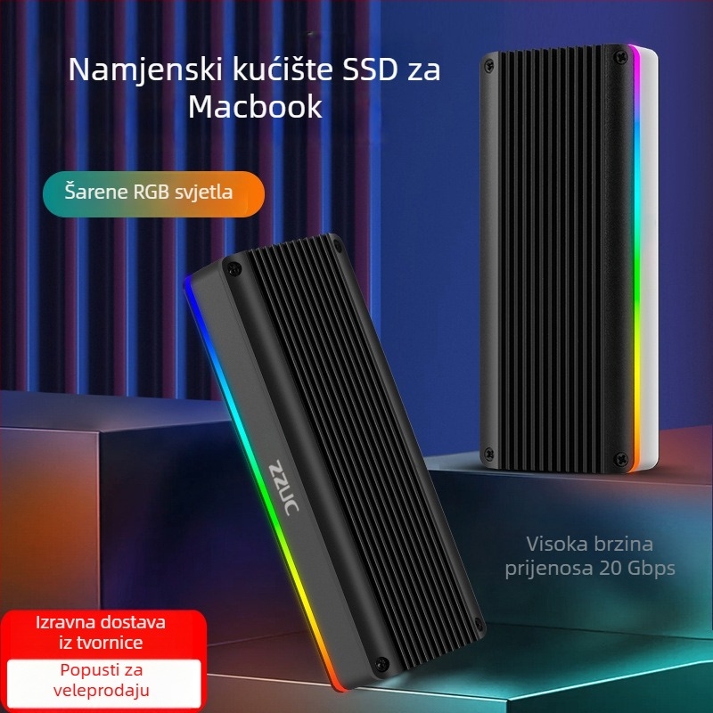 M.6 Bez alatnih SSD kućište NVMe/NGFF, M.2, aluminijska legura, do 8TB, USB-C 3.1/3.2