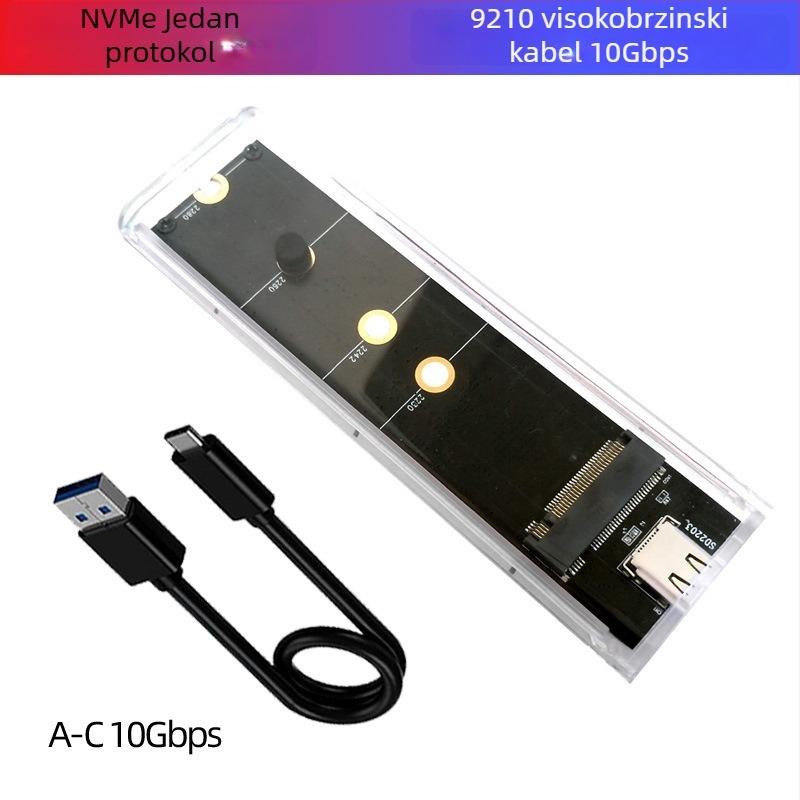 M.6 Bez alatnih SSD kućište NVMe/NGFF, M.2, aluminijska legura, do 8TB, USB-C 3.1/3.2