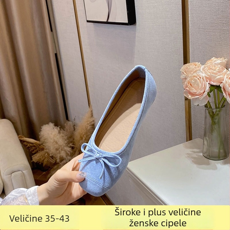 BBY Broad Fit Ženske ravne cipele - okrugla špička, gornji dio od Super Fiber, ulošak od umjetne kože, potplat od gume, niski potpetica (<3 cm), pogodna za sve sezone
