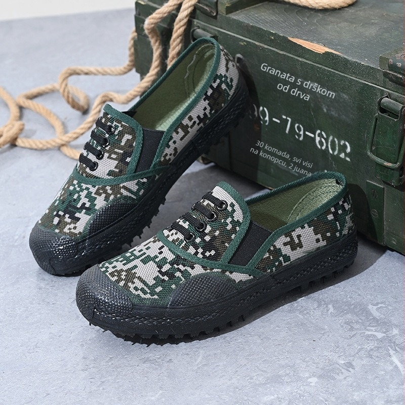Kamuflažne Slip-On tenisice od platna s gumom – prozračne, protuklizne, otporne na habanje