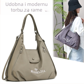 Torba preko ramena crossbody - najlon; zip; Horizontalni kvadratni oblik; Unutarnji džep sa zatvaračem i džep za telefon