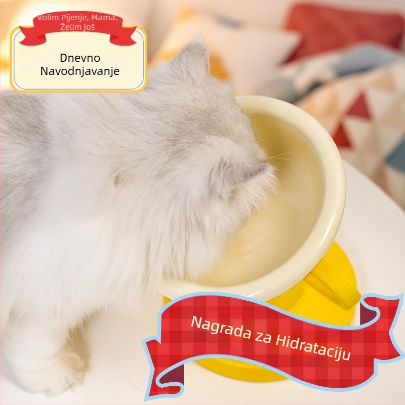 Miska za hranjenje mačaka, prilagodljiva, od plastike ili keramike, oprema za kućne ljubimce, jednostruko pakiranje