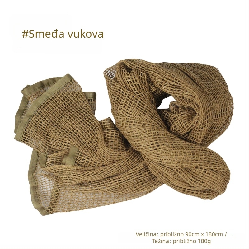 Kamuflažni šal za glavu i vrat za vanjsku upotrebu, smjesa tkanina, svestran stil, moguć prilagođeni postupak