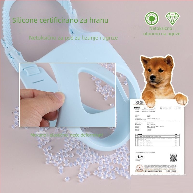 Namusnica za psa, prilagodljiva, protiv ugriza, protiv lajanja, protiv jedenja, plastična