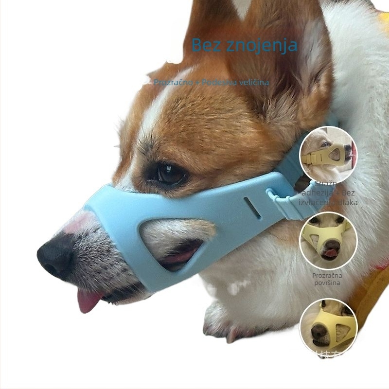 Namusnica za psa, prilagodljiva, protiv ugriza, protiv lajanja, protiv jedenja, plastična