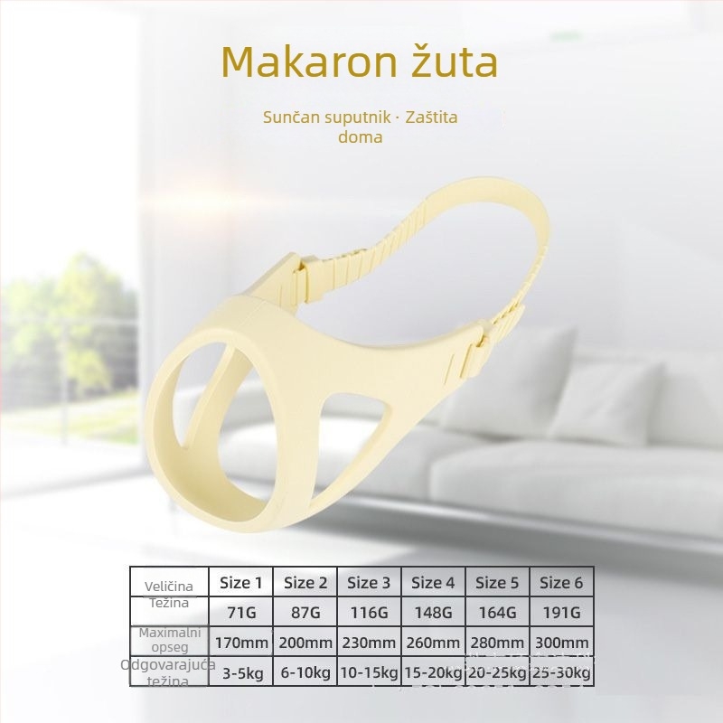 Namusnica za psa, prilagodljiva, protiv ugriza, protiv lajanja, protiv jedenja, plastična