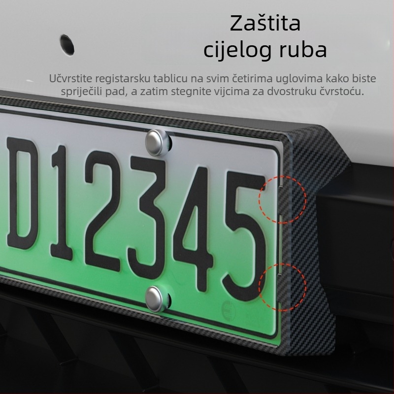 Poseban nosač registarske pločice s kompletnom zaštitom rubova za YU7 — plastični zaštitni okvir