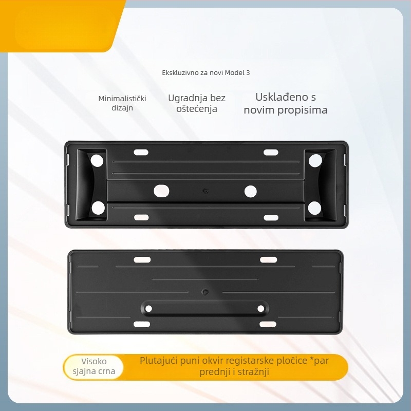 Tesla Model Y/3 držač registarske pločice – plastičan, kompatibilan s Teslom, prilagodba dostupna