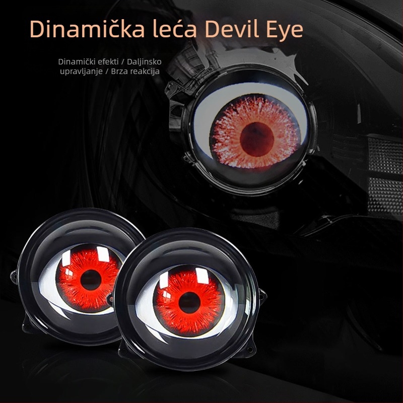 LED svjetla za maglu Lens Devil Eyes, 12V, 5000 lm, LED izvor svjetla, Fog076