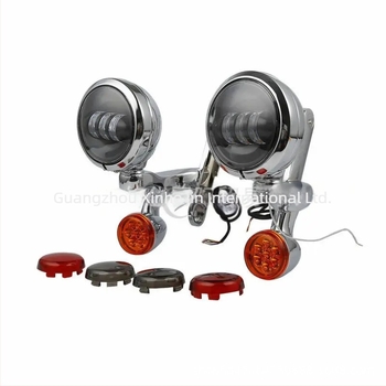 XHJH LED držač svjetla za maglu za Harley‑Davidson Road King/Big Glide – držač žmigavaca (1994–2024)