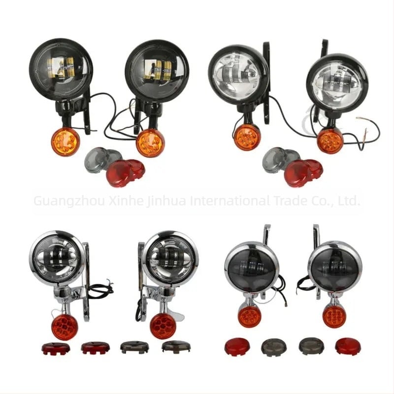 XHJH LED držač svjetla za maglu za Harley‑Davidson Road King/Big Glide – držač žmigavaca (1994–2024)