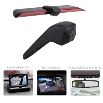 Kamera za vođenje unatrag VW Crafter s visokim svjetlom kočenja – model zxd02, 1080P, 12V, kut 170°, AV signal