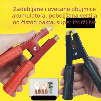 Klemovi za bateriju automobila s debelim bakrenim vrhovima, velike aligator klipse za punjenje