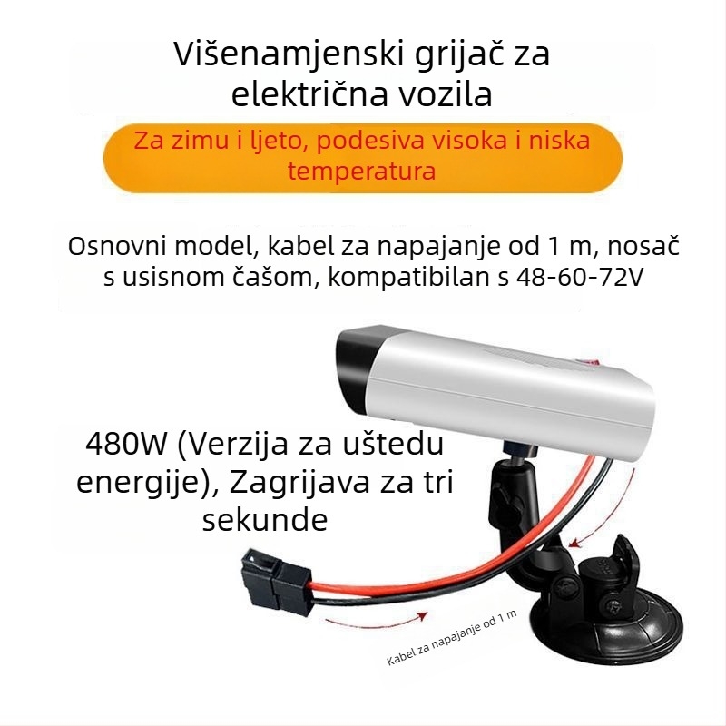 Električni grijač vozila, defroster za tricikle i četverokotače, grijanje, odmrzavanje i odmagljivanje