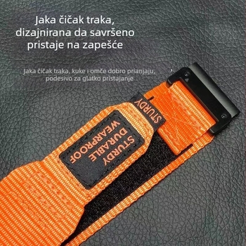 Najlonski dvodijelni kaiš za sat Garmin Fenix 5/5S/5X/6X/7X, širine 22 mm i 26 mm