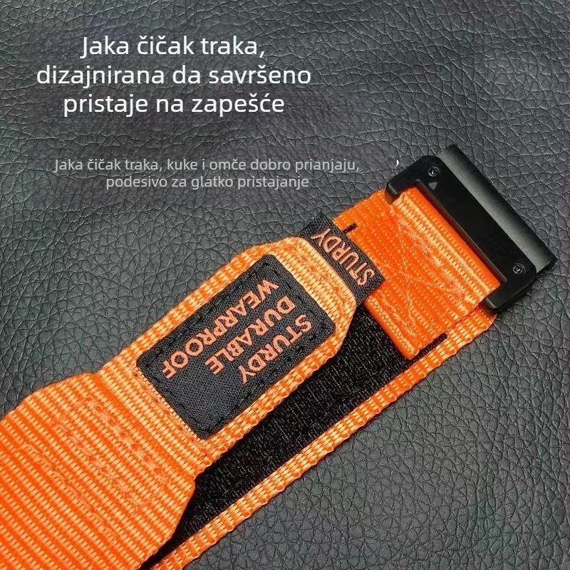 Najlonski dvodijelni kaiš za sat Garmin Fenix 5/5S/5X/6X/7X, širine 22 mm i 26 mm