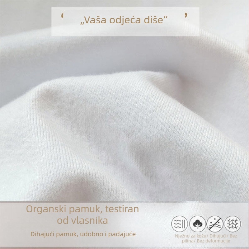 Trudničko toplo s fleece-om iznutra, dugo rukava, labav kroj, okrugli izrez, pamuk-poliester smjesa.