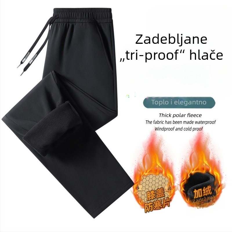 Softshell hlače s grafenom za muškarce i žene, fleece podstava, otporne na vjetar i vodonepropusne, udoban kroj, duge hlače za jesen i zimu