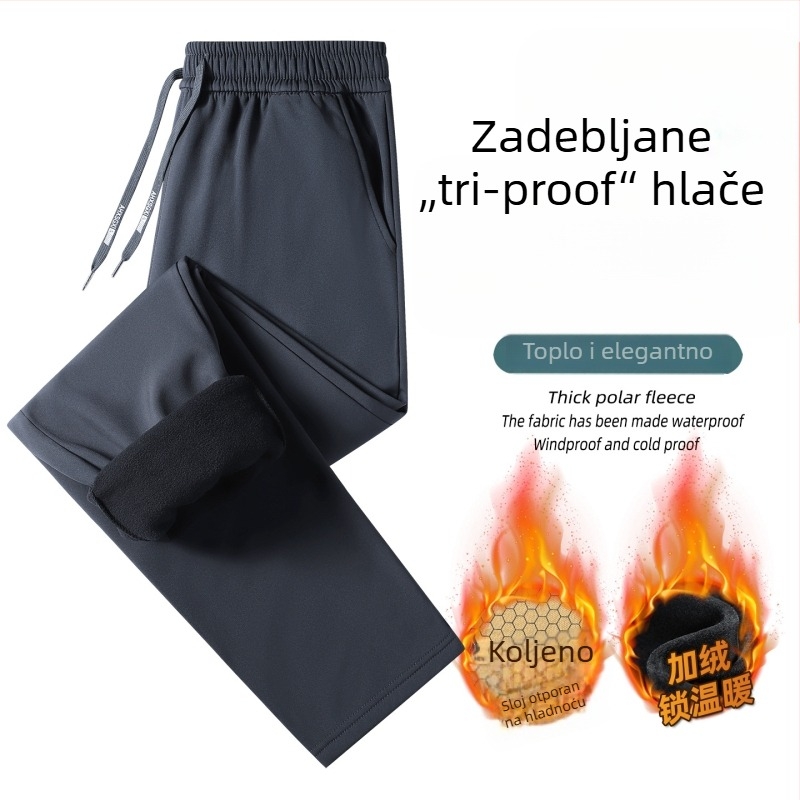 Softshell hlače s grafenom za muškarce i žene, fleece podstava, otporne na vjetar i vodonepropusne, udoban kroj, duge hlače za jesen i zimu
