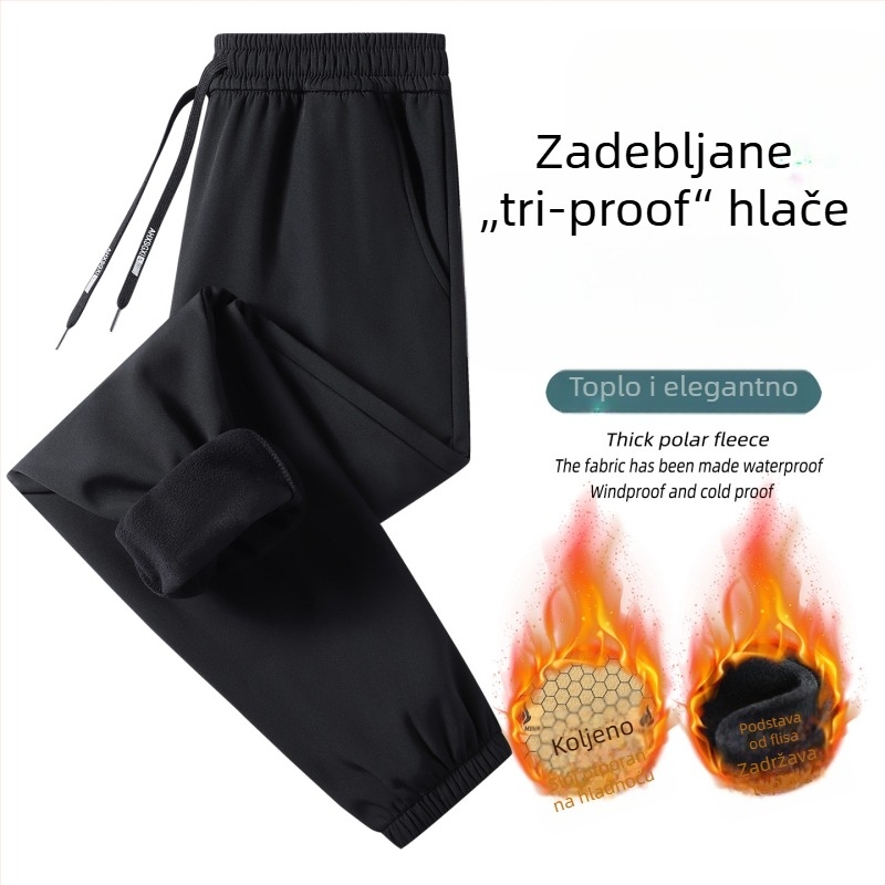 Softshell hlače s grafenom za muškarce i žene, fleece podstava, otporne na vjetar i vodonepropusne, udoban kroj, duge hlače za jesen i zimu
