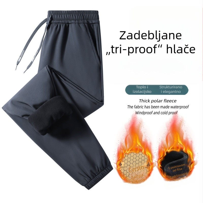 Softshell hlače s grafenom za muškarce i žene, fleece podstava, otporne na vjetar i vodonepropusne, udoban kroj, duge hlače za jesen i zimu