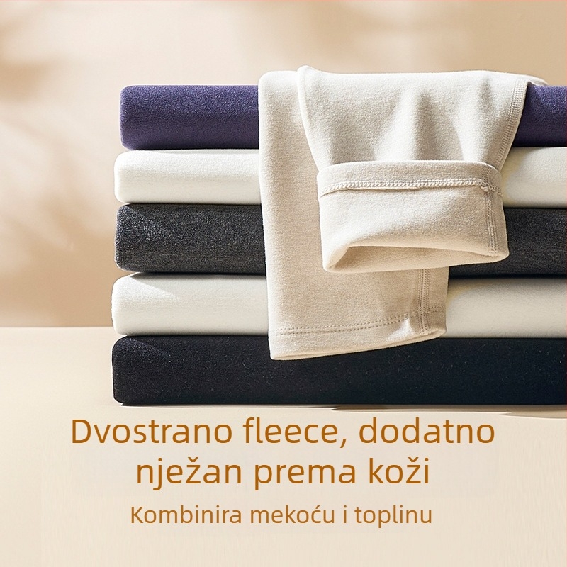 Muške akrilne termalne hlače s flis podstavom, debele i tople, antibakterijske, uski kroj za zimu