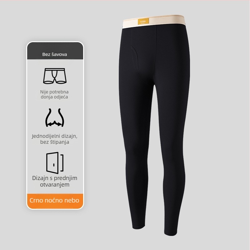 Muške termalne hlače od pamuka s antistatickim i antibakterijskim svojstvima, jednodjelne, 95–100% pamuka
