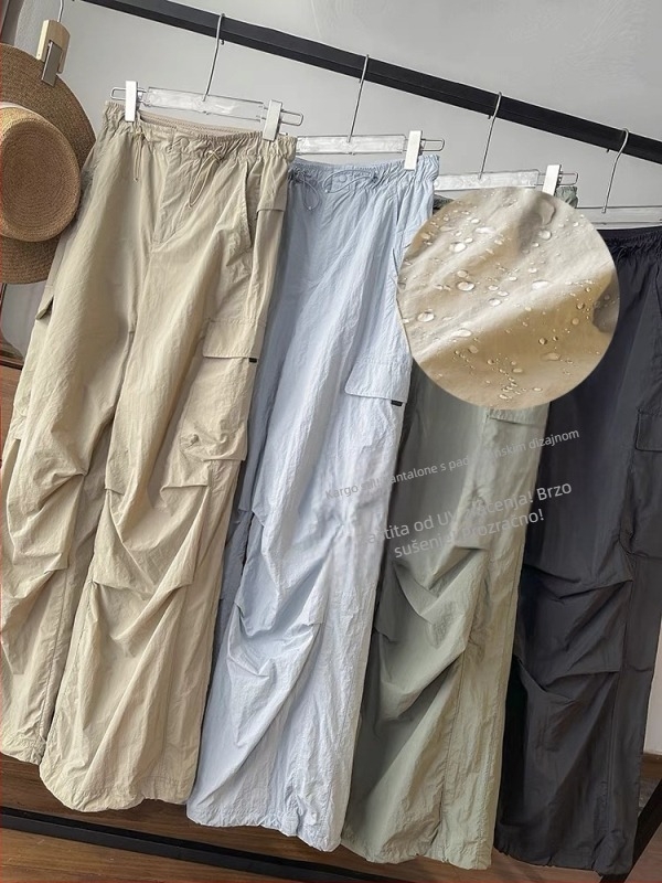 Ženske taktične cargo hlače u stilu padobranca, brzo sušeće, lagane, prozračne, UV zaštita, 3/4 dužina, tkanina chenille s elastanom