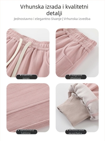 Ženske široke hlače s punom od bijelog kačjeg perja, poliester 95%+, visoki struk, jesen 2025, japansko-korejski ležerni stil