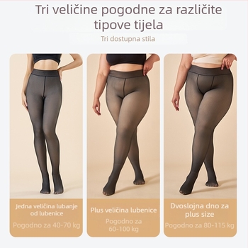 Ženske jedinstvene pantyhose‑leggice, poliestersko-elastanska smjesa, srednja debljina, jednofarbni uzorak, uski kroj
